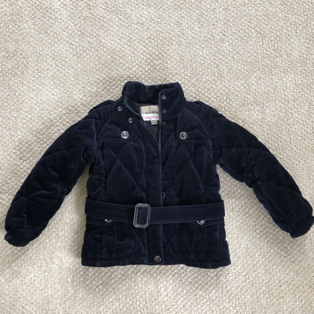 Burberry 4T Navy Velvet Jacket 🇬🇧